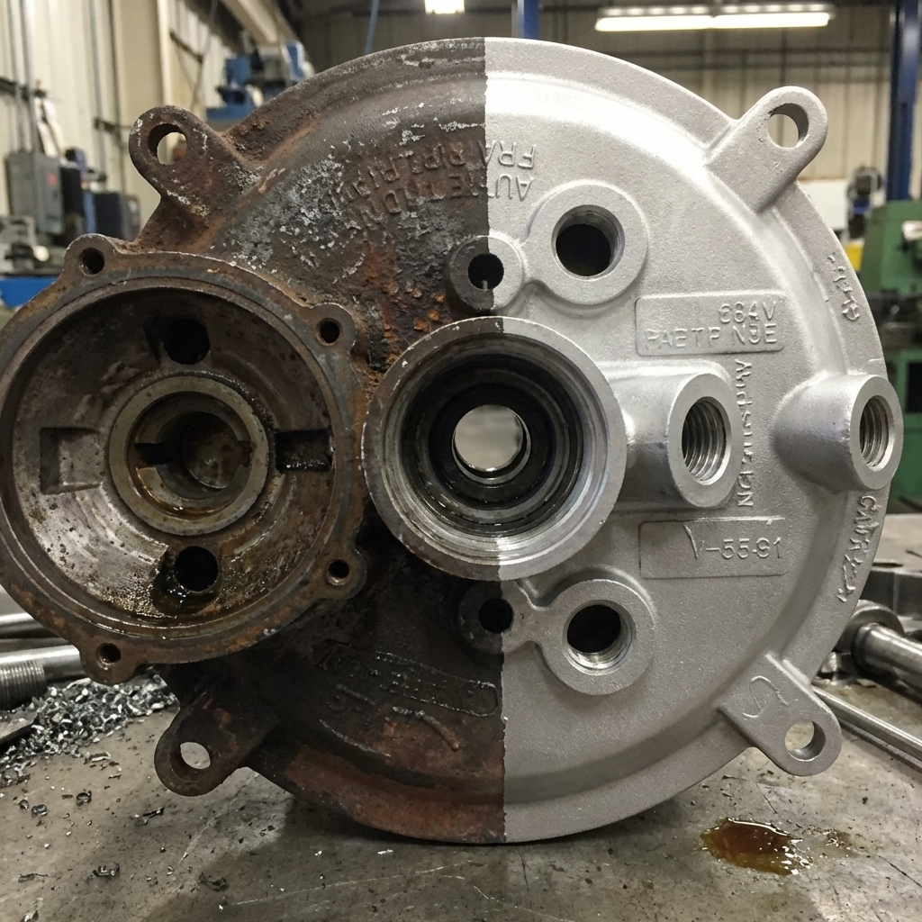 aquablasting ukázka