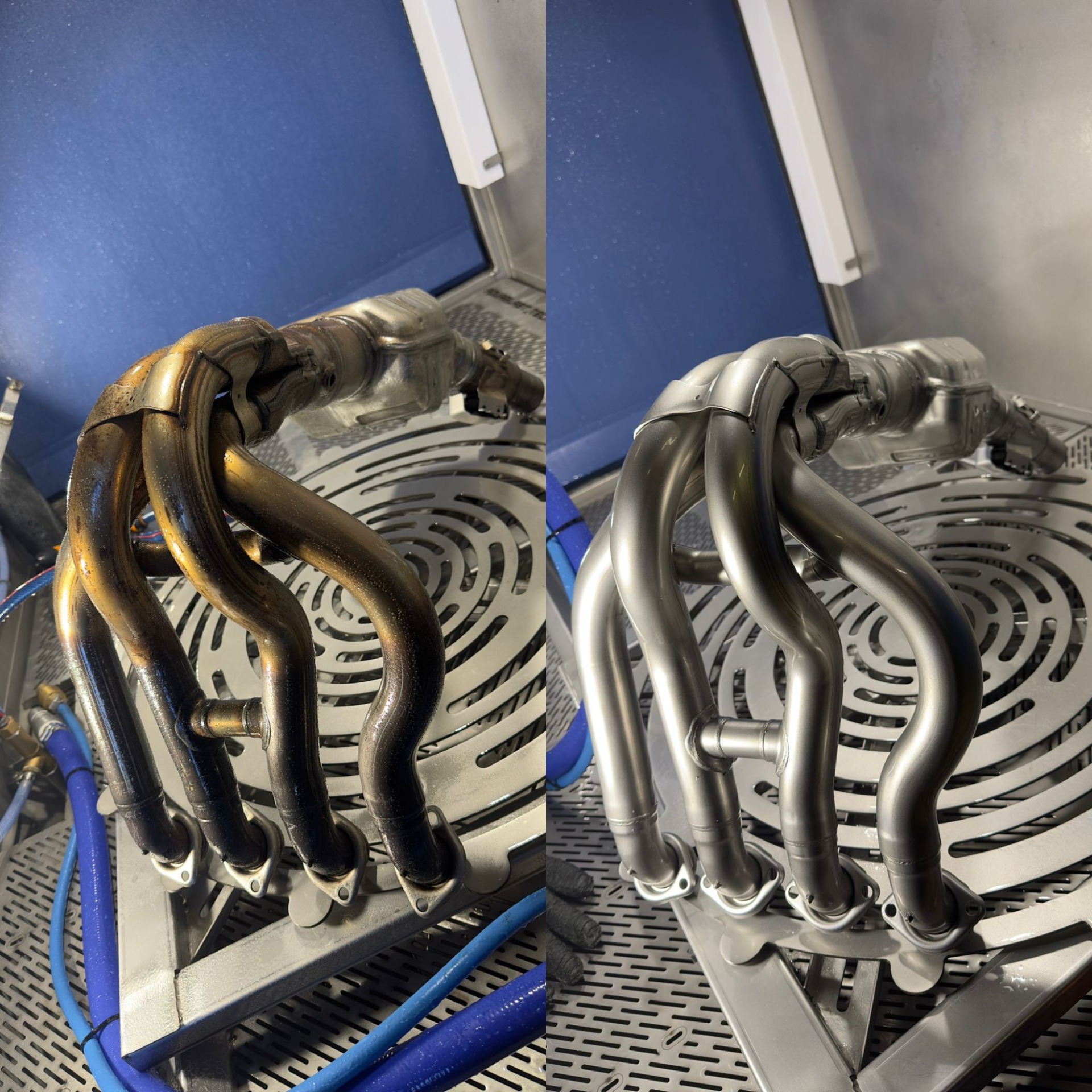 Čištění nerezových výfukových svodů